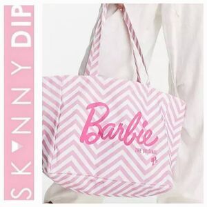 SkinnyDip London X Barbie Chevron Print XL Tote- Pink